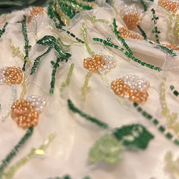 Strapless Beaded Top with Satin Banding - Picture 3 of 14